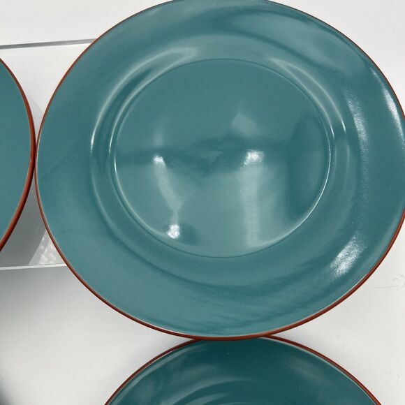 SOLD OUT Qty 1 Plate Baum Tangier (Turquoise/Orange) - Dinner Plate - 11" - Picture 6 of 10